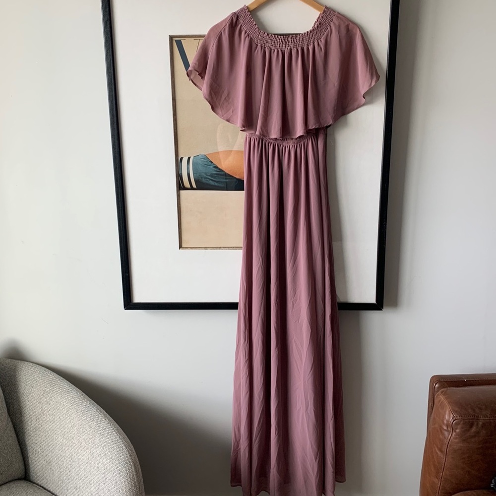 Show Me Your Mumu Hacienda Maxi Dress Mauve XS